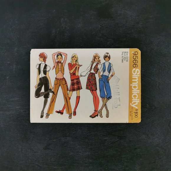 70s Simplicity 9566 Separates Sewing Pattern Bust 33.5 Modern US Petite 6 - Picture 2 of 6
